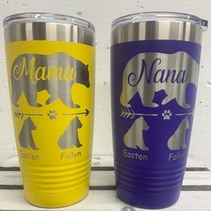 20oz tumbler. - customize with your name